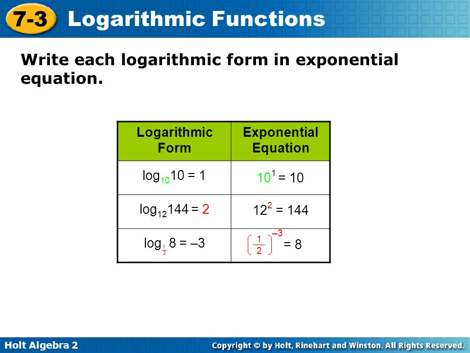 4 - Solving Exponential and Logarithm Equations